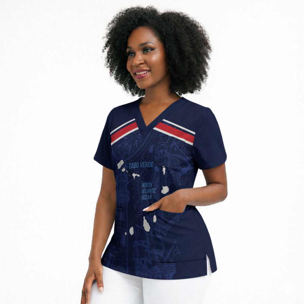 Cape Verde Small Island Big Stage Custom Scrub Top Guardian of the Atlantic