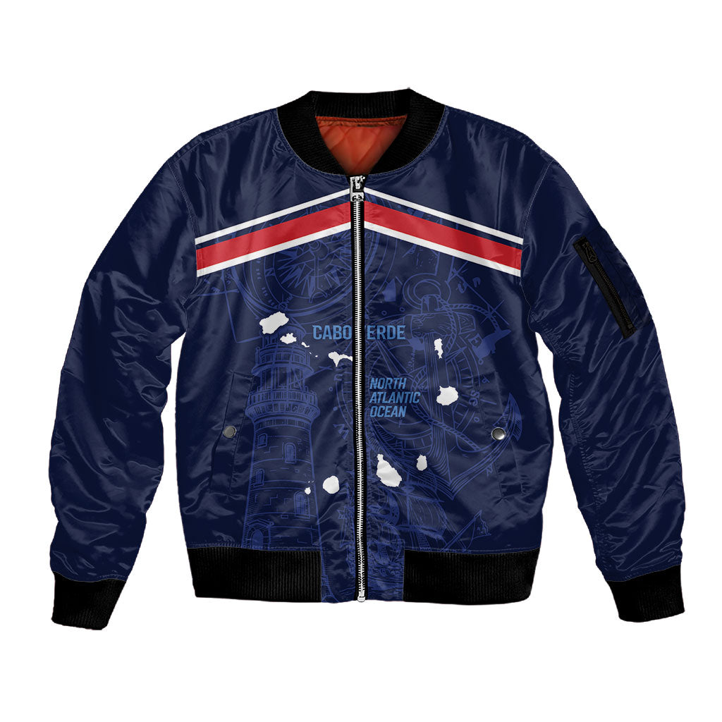 Cape Verde Small Island Big Stage Custom Sleeve Zip Bomber Jacket Guardian of the Atlantic