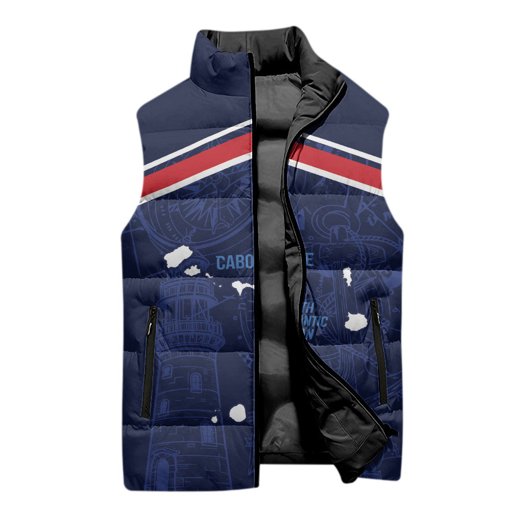 Cape Verde Small Island Big Stage Custom Sleeveless Puffer Jacket Guardian of the Atlantic