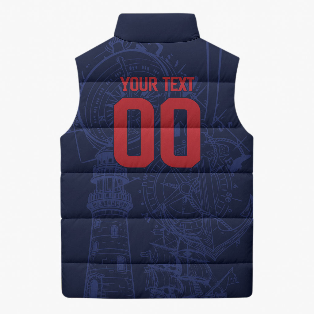 Cape Verde Small Island Big Stage Custom Sleeveless Puffer Jacket Guardian of the Atlantic