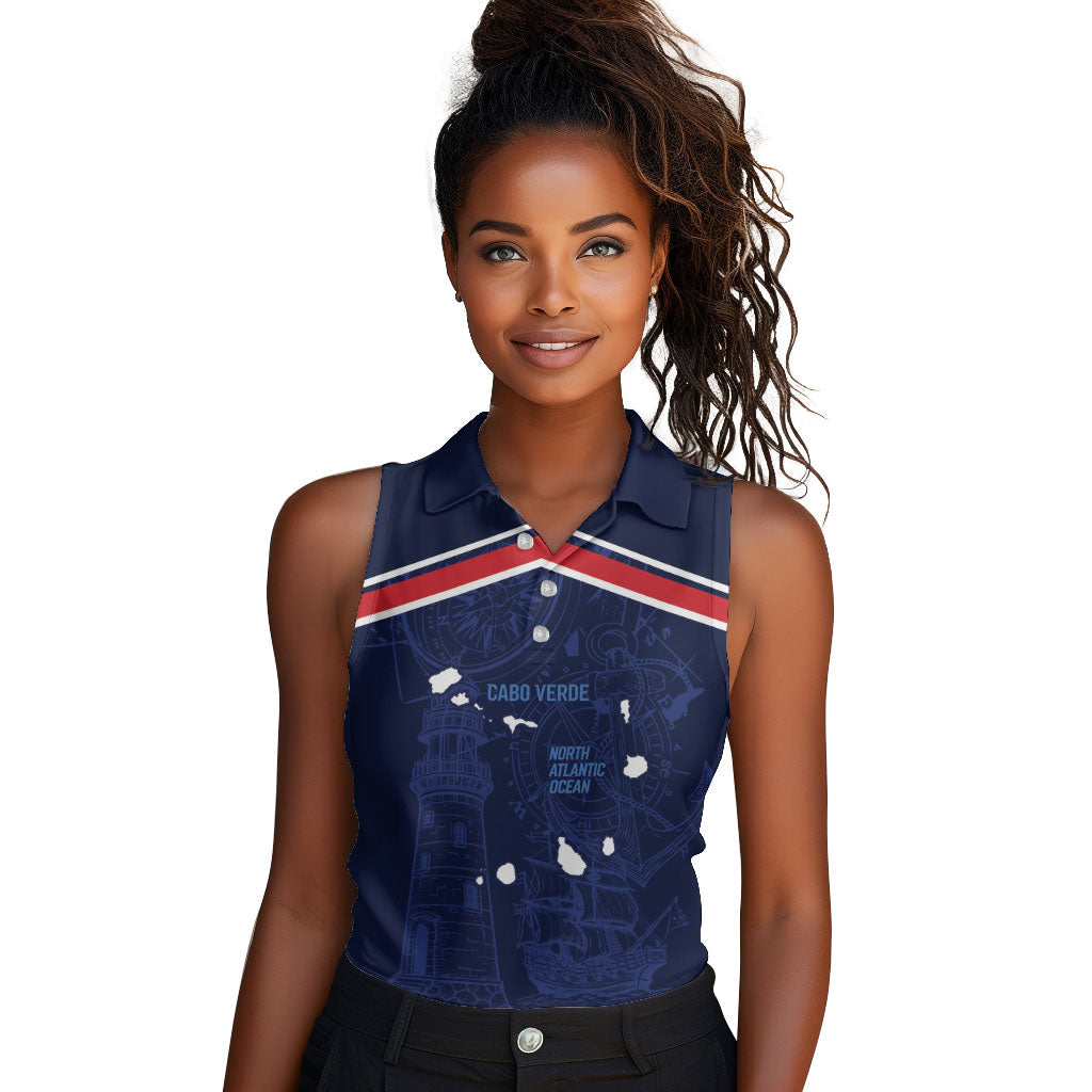 Cape Verde Small Island Big Stage Custom Women Sleeveless Polo Shirt Guardian of the Atlantic