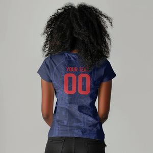 Cape Verde Small Island Big Stage Custom Women V-Neck T-Shirt Guardian of the Atlantic