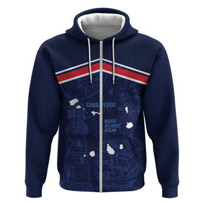 Cape Verde Small Island Big Stage Custom Zip Hoodie Guardian of the Atlantic