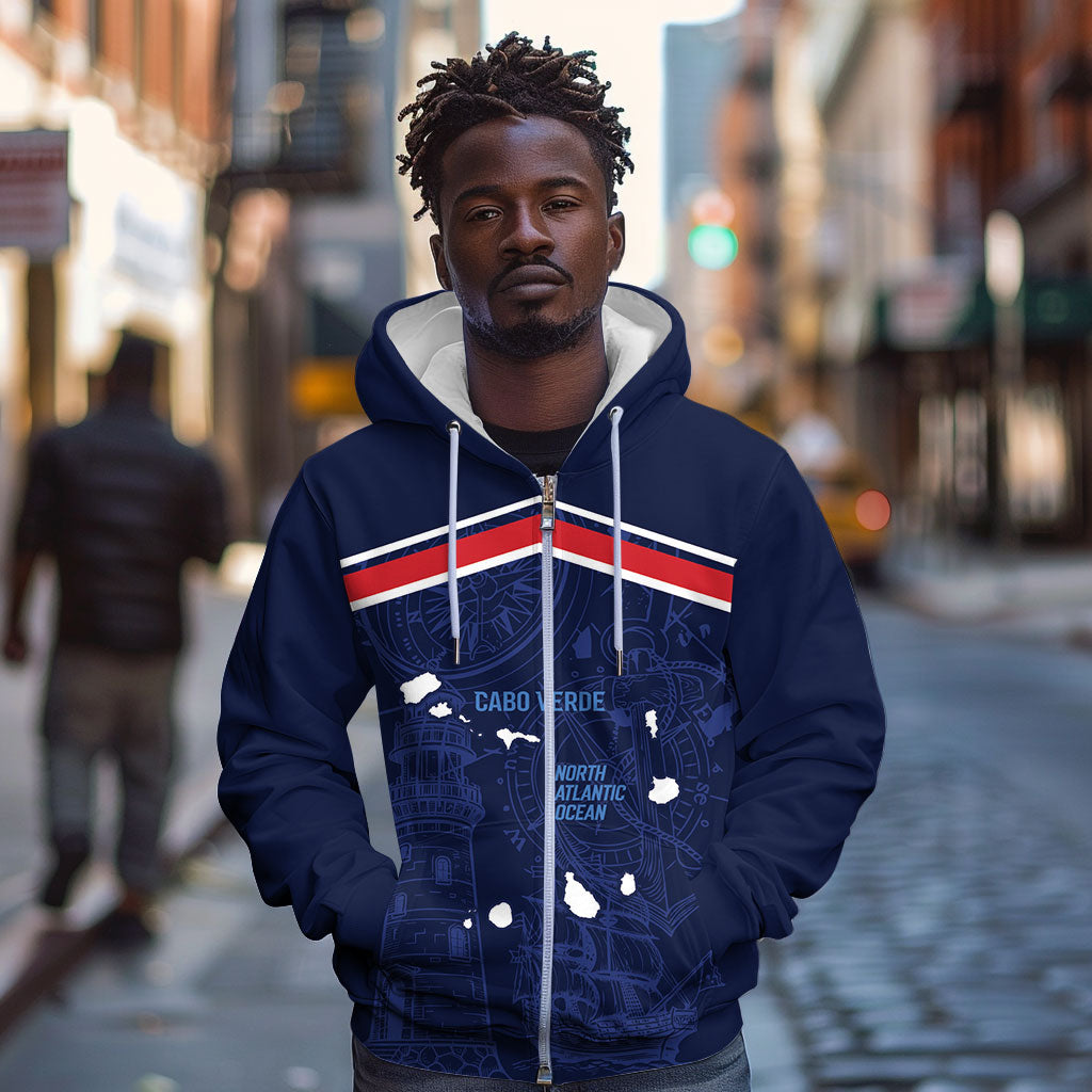 Cape Verde Small Island Big Stage Custom Zip Hoodie Guardian of the Atlantic