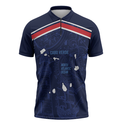 Cape Verde Small Island Big Stage Custom Zipper Polo Shirt Guardian of the Atlantic