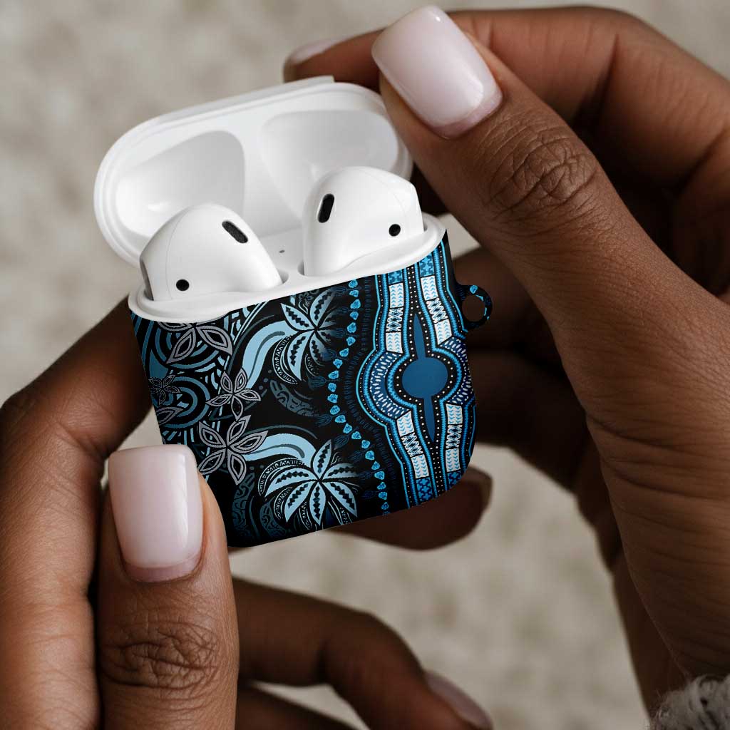 Polynesia Mixed African Dashiki AirPods Case Afro-pacific Culture - Blue