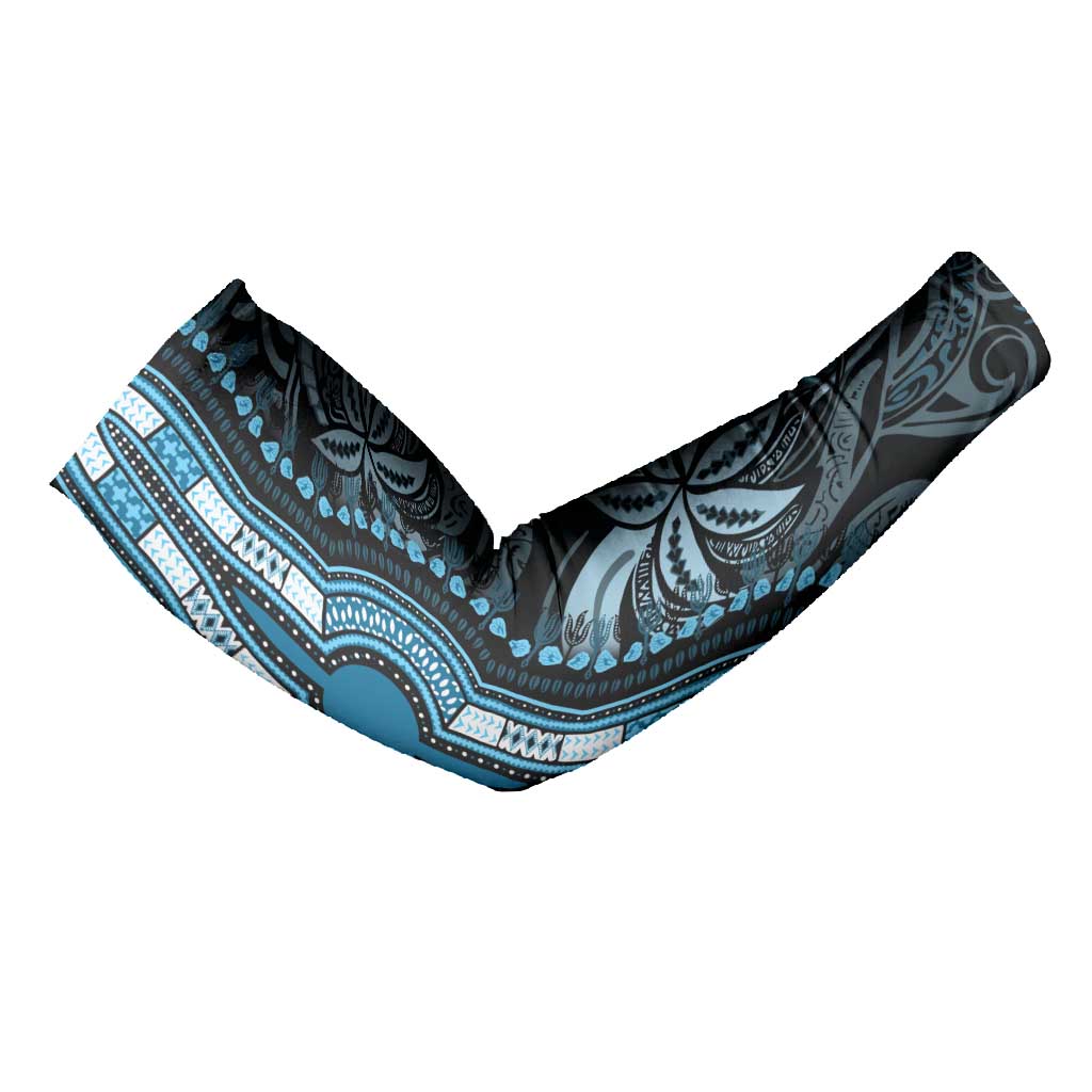 Polynesia Mixed African Dashiki Arm Sleeves Afro-pacific Culture - Blue
