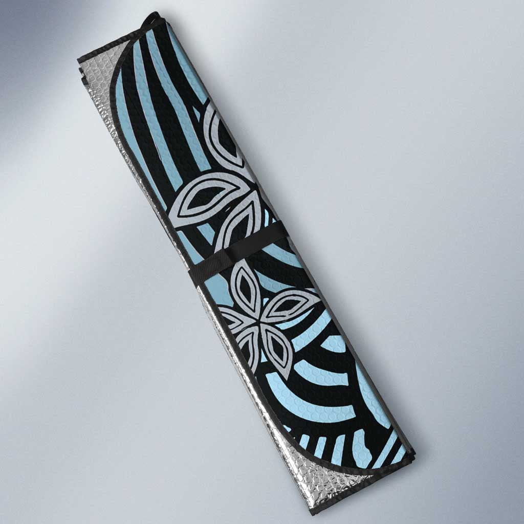 Polynesia Mixed African Dashiki Auto Sun Shade Afro-pacific Culture - Blue