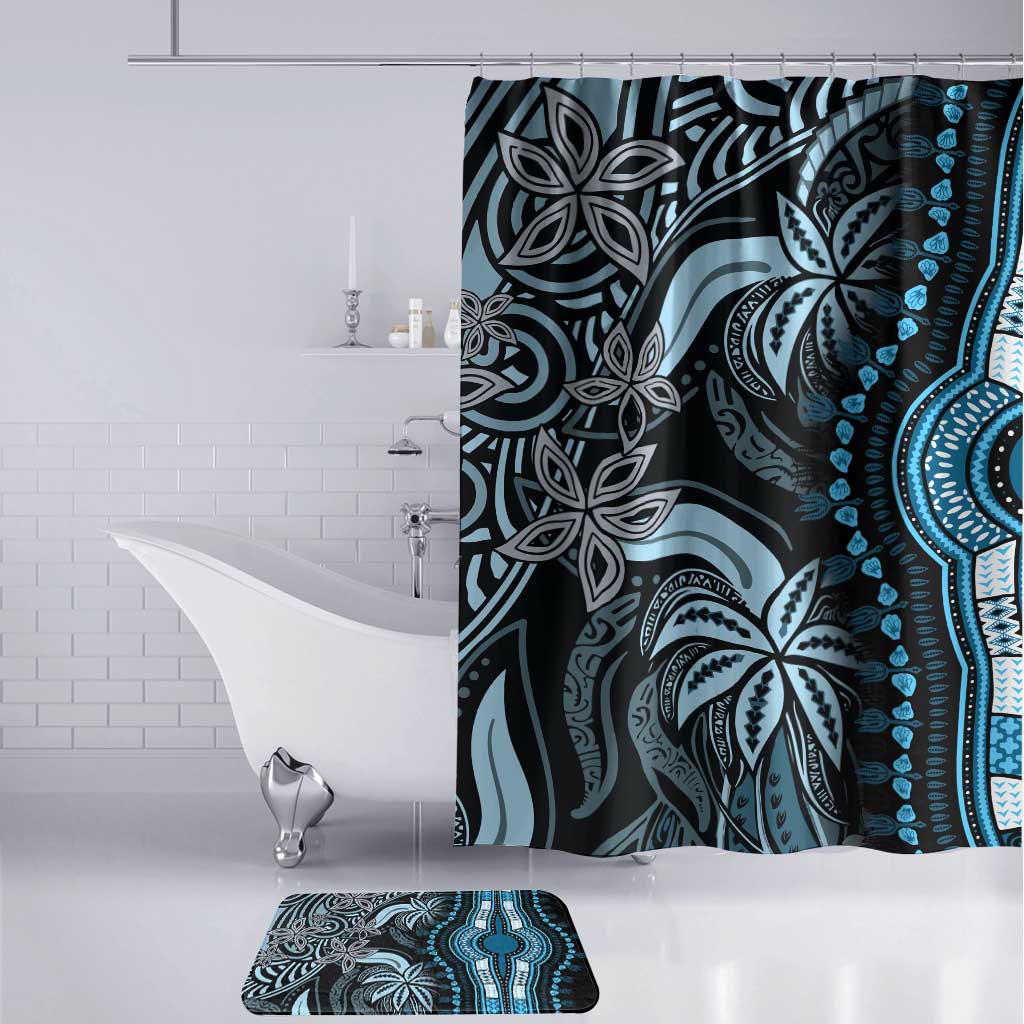 Polynesia Mixed African Dashiki Bathroom Set Afro-pacific Culture - Blue