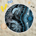 Polynesia Mixed African Dashiki Beach Blanket Afro-pacific Culture - Blue
