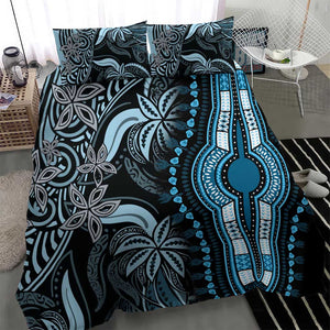 Polynesia Mixed African Dashiki Bedding Set Afro-pacific Culture - Blue