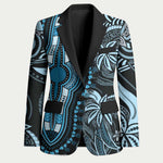 Polynesia Mixed African Dashiki Blazer Afro-pacific Culture - Blue
