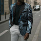 Polynesia Mixed African Dashiki Blazer Afro-pacific Culture - Blue