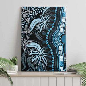 Polynesia Mixed African Dashiki Canvas Wall Art Afro-pacific Culture - Blue