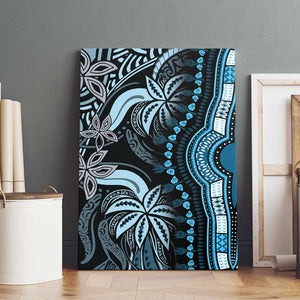 Polynesia Mixed African Dashiki Canvas Wall Art Afro-pacific Culture - Blue