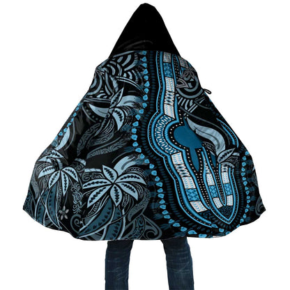 Polynesia Mixed African Dashiki Cloak Afro-pacific Culture - Blue