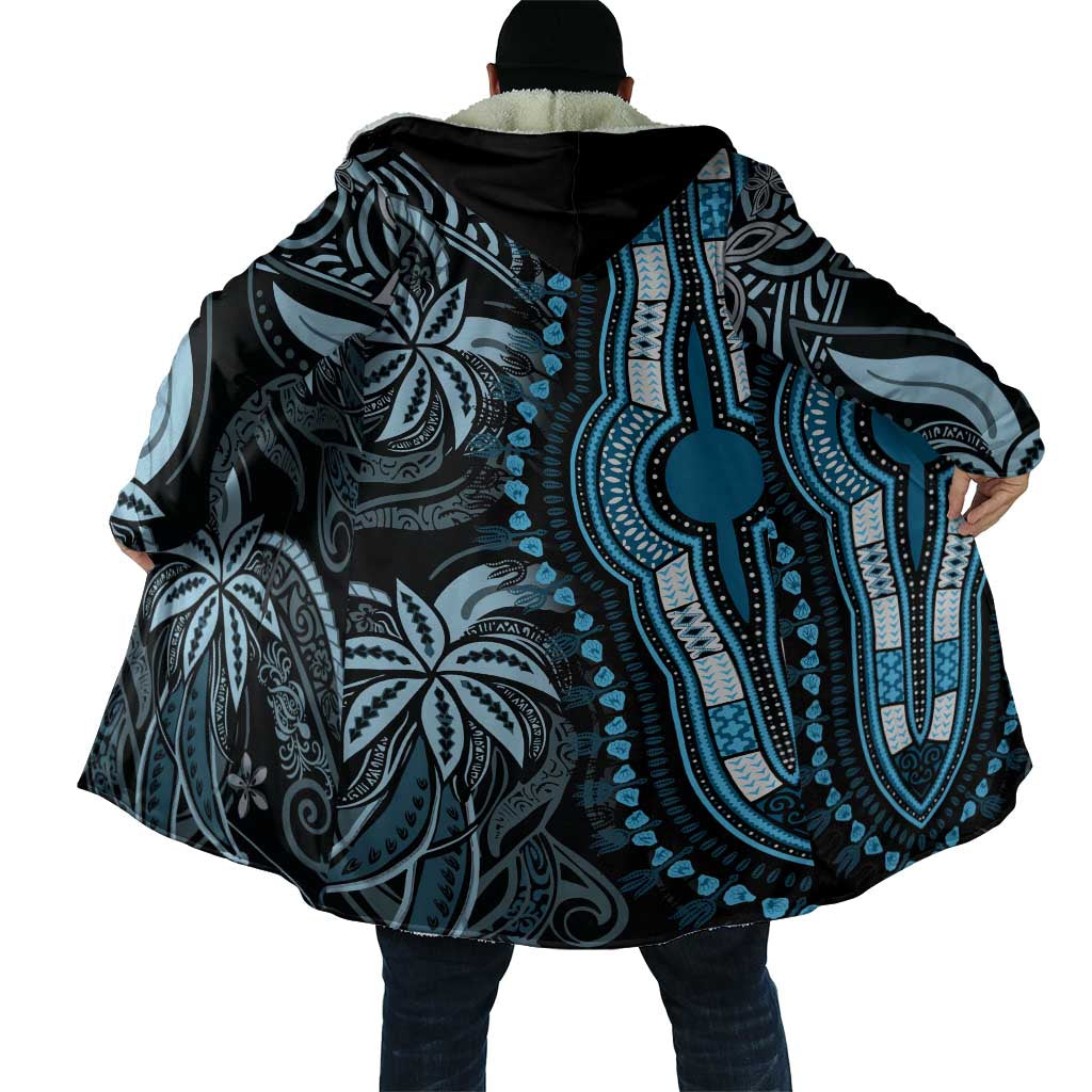 Polynesia Mixed African Dashiki Cloak Afro-pacific Culture - Blue
