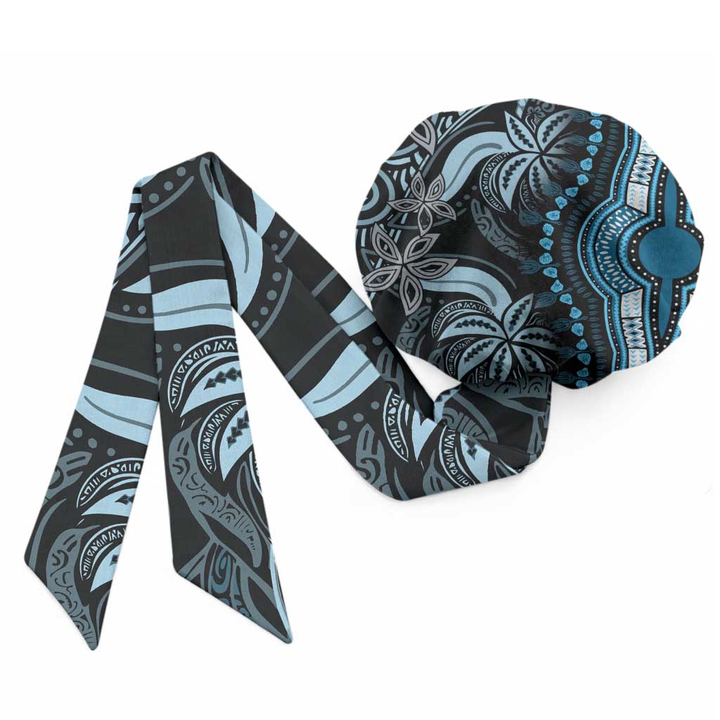 Polynesia Mixed African Dashiki Easy Headwrap Afro-pacific Culture - Blue