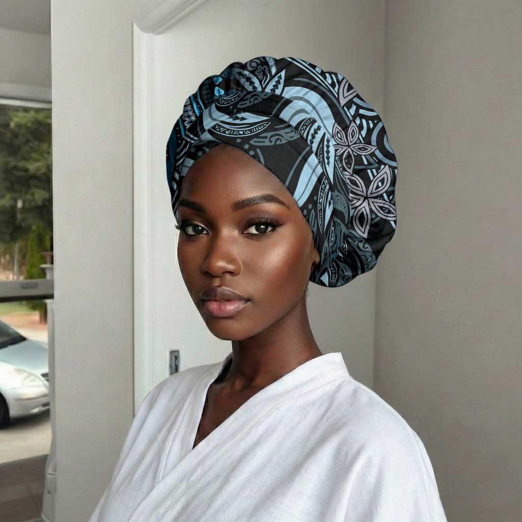 Polynesia Mixed African Dashiki Easy Headwrap Afro-pacific Culture - Blue