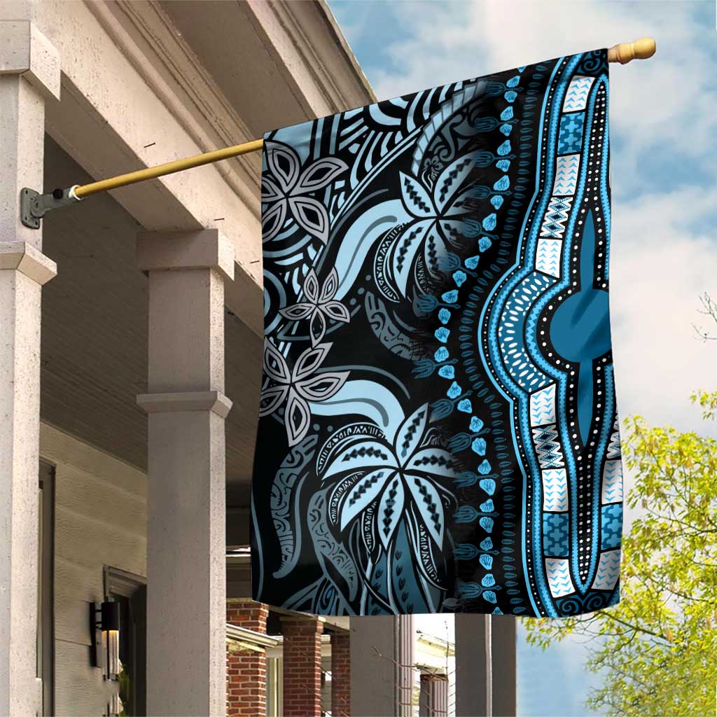 Polynesia Mixed African Dashiki Garden Flag Afro-pacific Culture - Blue