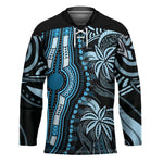 Polynesia Mixed African Dashiki Hockey Jersey Afro-pacific Culture - Blue