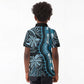 Polynesia Mixed African Dashiki Kid Polo Shirt Afro-pacific Culture - Blue