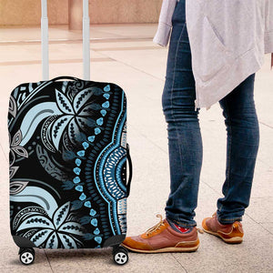 Polynesia Mixed African Dashiki Luggage Cover Afro-pacific Culture - Blue