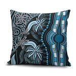 Polynesia Mixed African Dashiki Pillow Cover Afro-pacific Culture - Blue