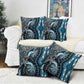 Polynesia Mixed African Dashiki Pillow Cover Afro-pacific Culture - Blue