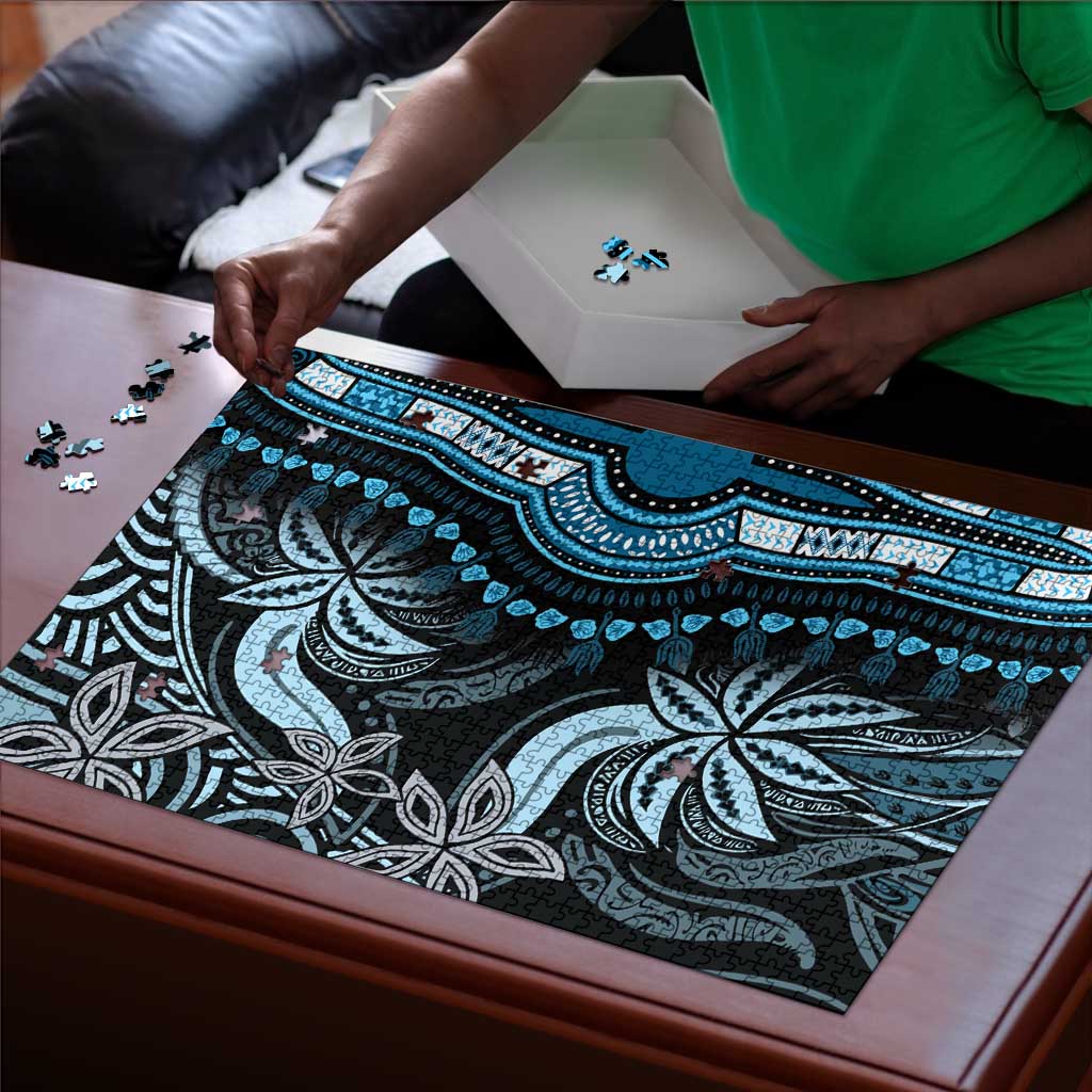 Polynesia Mixed African Dashiki Puzzle Afro-pacific Culture - Blue