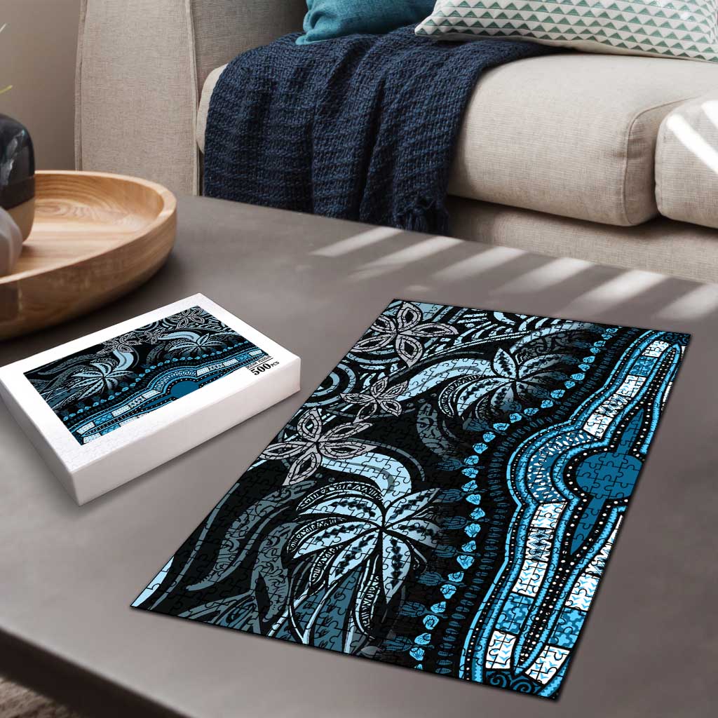 Polynesia Mixed African Dashiki Puzzle Afro-pacific Culture - Blue