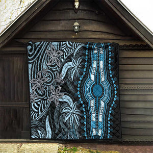 Polynesia Mixed African Dashiki Quilt Afro-pacific Culture - Blue