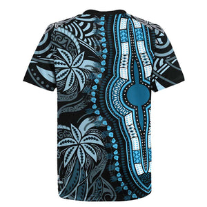 Polynesia Mixed African Dashiki Rugby Jersey Afro-pacific Culture - Blue