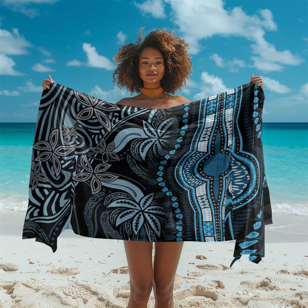 Polynesia Mixed African Dashiki Sarong Afro-pacific Culture - Blue