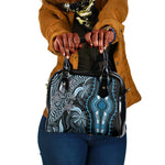 Polynesia Mixed African Dashiki Shoulder Handbag Afro-pacific Culture - Blue