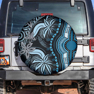 Polynesia Mixed African Dashiki Spare Tire Cover Afro-pacific Culture - Blue