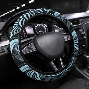 Polynesia Mixed African Dashiki Steering Wheel Cover Afro-pacific Culture - Blue