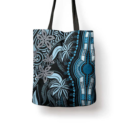 Polynesia Mixed African Dashiki Tote Bag Afro-pacific Culture - Blue