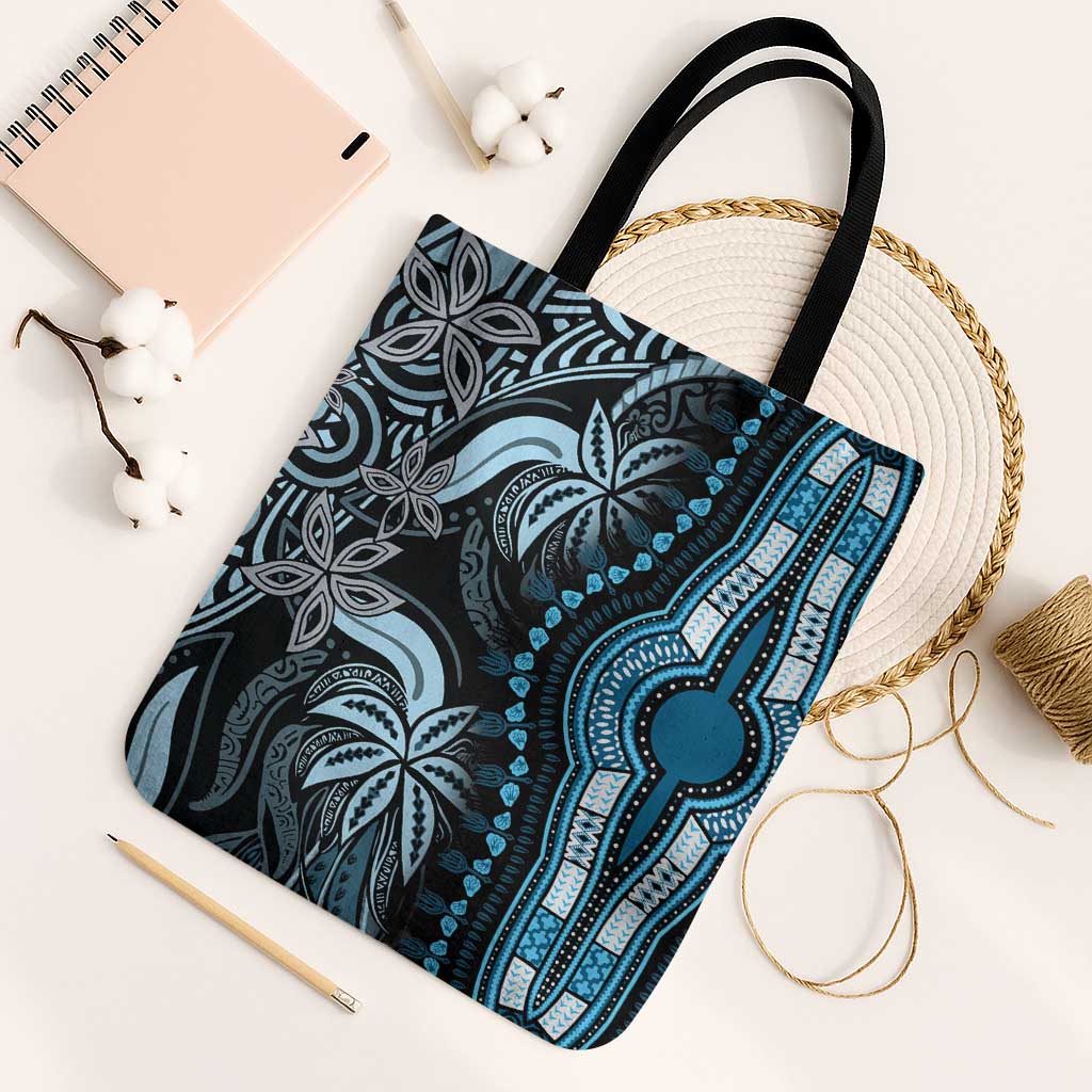 Polynesia Mixed African Dashiki Tote Bag Afro-pacific Culture - Blue