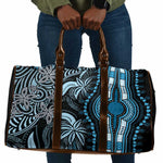 Polynesia Mixed African Dashiki Travel Bag Afro-pacific Culture - Blue