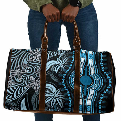 Polynesia Mixed African Dashiki Travel Bag Afro-pacific Culture - Blue