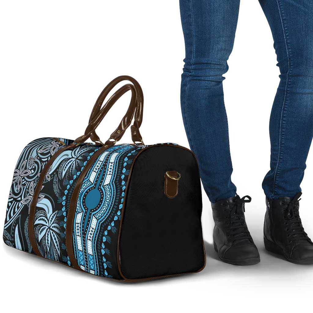 Polynesia Mixed African Dashiki Travel Bag Afro-pacific Culture - Blue