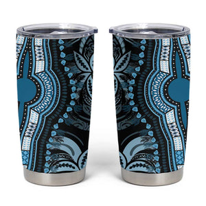 Polynesia Mixed African Dashiki Tumbler Cup Afro-pacific Culture - Blue