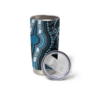 Polynesia Mixed African Dashiki Tumbler Cup Afro-pacific Culture - Blue