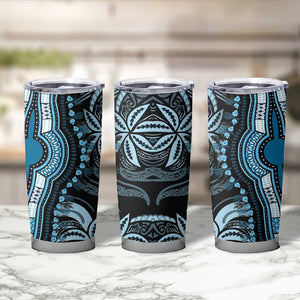 Polynesia Mixed African Dashiki Tumbler Cup Afro-pacific Culture - Blue