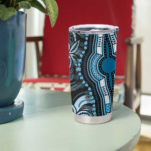 Polynesia Mixed African Dashiki Tumbler Cup Afro-pacific Culture - Blue