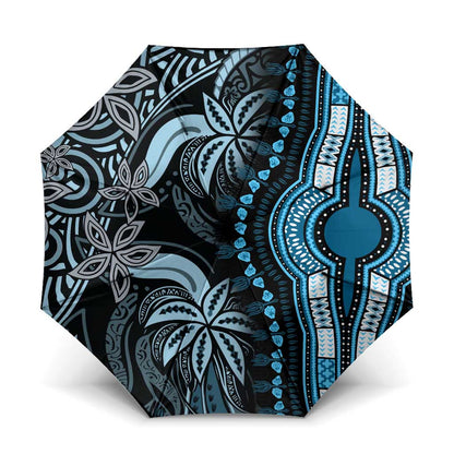 Polynesia Mixed African Dashiki Umbrella Afro-pacific Culture - Blue