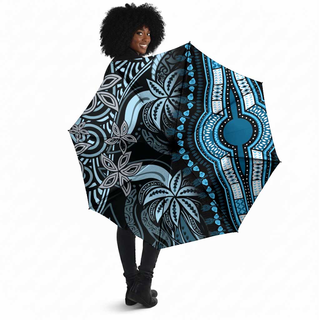 Polynesia Mixed African Dashiki Umbrella Afro-pacific Culture - Blue