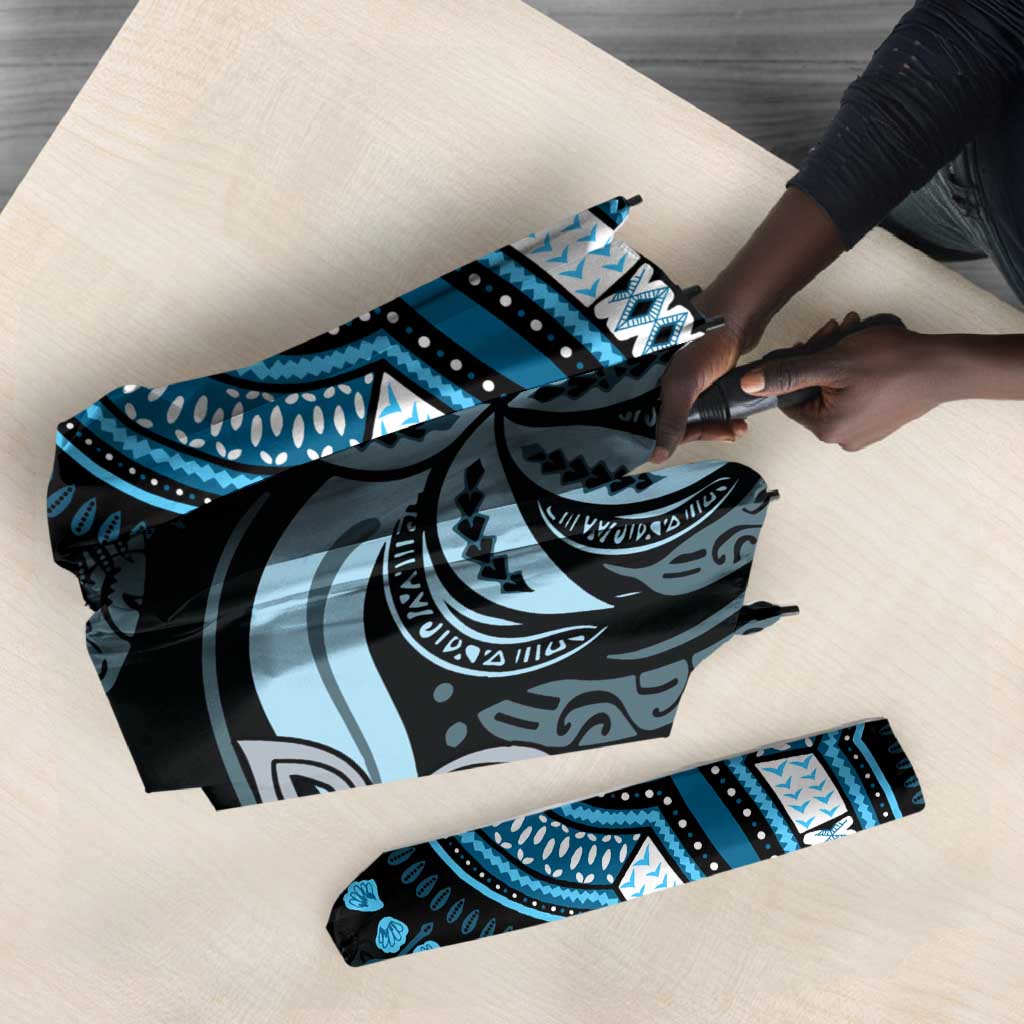 Polynesia Mixed African Dashiki Umbrella Afro-pacific Culture - Blue