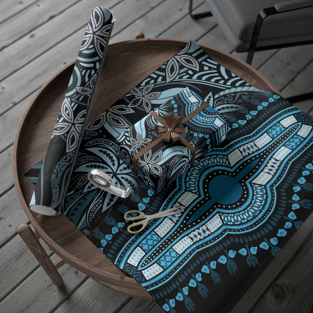 Polynesia Mixed African Dashiki Wrapping Paper Afro-pacific Culture - Blue - African Pride